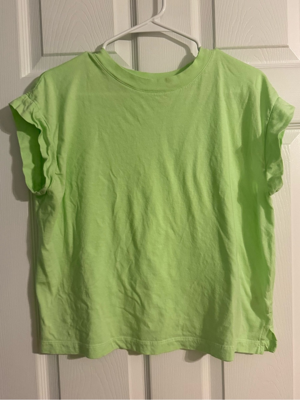 A New Day Lime Green Muscle Sleeve T-Shirt Women’s Medium